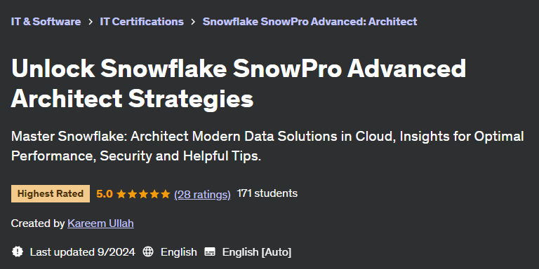 Pictures · Udemy — Unlock Snowflake SnowPro Advanced Architect Strategies 2024-9