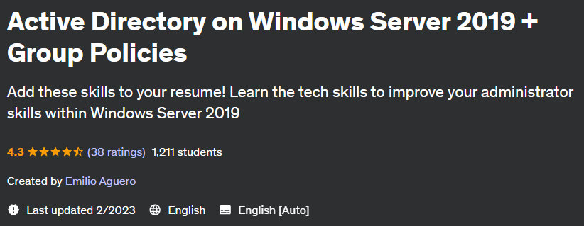 Pictures · Udemy — Active Directory on Windows Server 2019 + Group Policies 2023-2