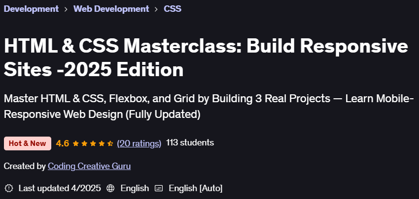 Pictures · HTML & CSS Masterclass: Build Responsive Sites -2025 Edition 2025-3