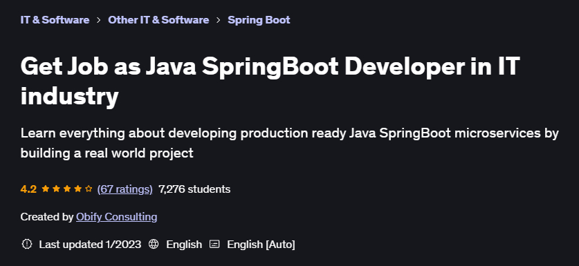 Pictures · Udemy — Get Job as Java SpringBoot Developer in IT industry 2022-1
