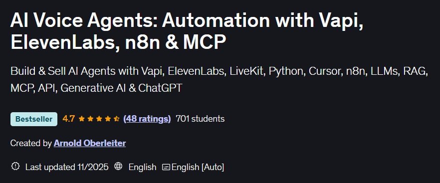 Bilder · AI Voice Agents: Automatisierung mit Vapi, ElevenLabs, n8n und MCP 2025-11