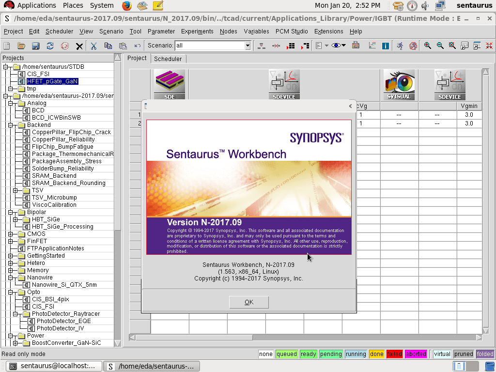 Pictures · Synopsys Sentaurus TCAD N-2017.09 VMware