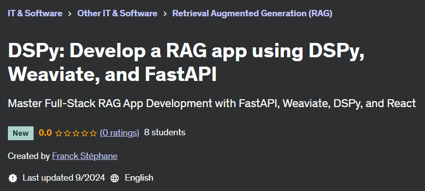 Pictures · DSPy: Develop a RAG app using DSPy, Weaviate, and FastAPI 2024-9