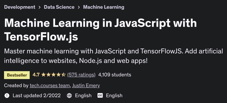 Pictures · Machine Learning in JavaScript with TensorFlow.js 2021-10