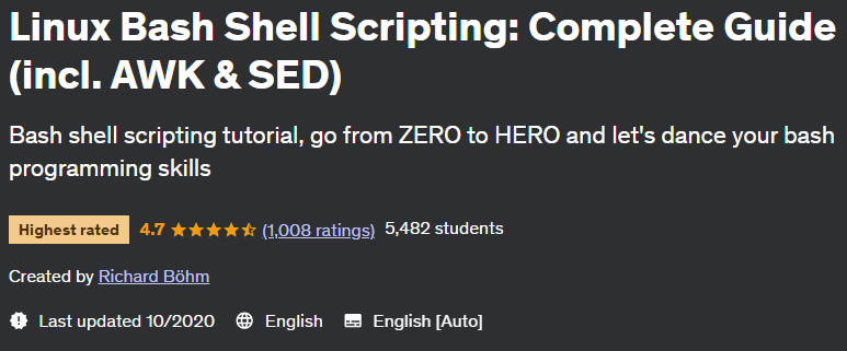 Pictures · Udemy — Linux Bash Shell Scripting: Complete Guide (incl. AWK & SED) 2020-10