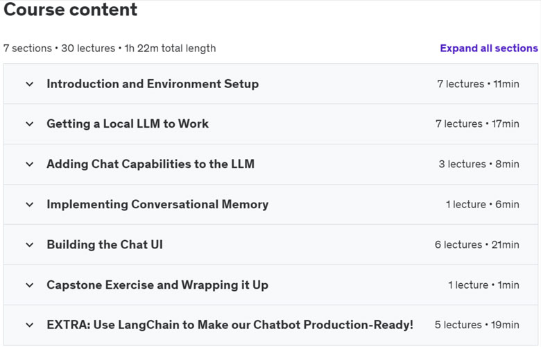 Course topics · Udemy — The Local LLM Crash Course – Build an AI Chatbot in 2 hours! 2024-4