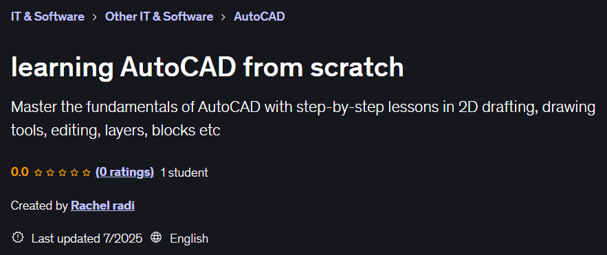 Pictures · Udemy — learning AutoCAD from scratch 2025-7