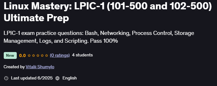 Pictures · Udemy — Linux Mastery: LPIC-1 (101-500 and 102-500) Ultimate Prep 2025-6