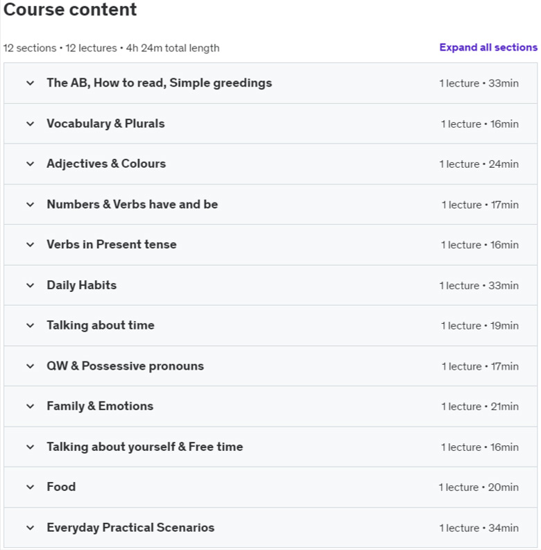 Course topics · Greek Made Easy : a guide from 0 to conversational level 2023-6