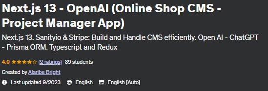 Pictures · Udemy — Next.js 13 – OpenAI (Online Shop CMS – Project Manager App) 2023-9
