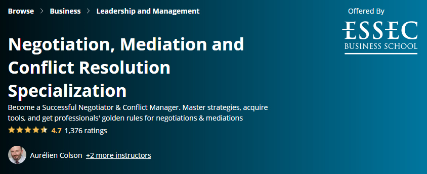 Pictures · Coursera — Negotiation, Mediation and Conflict Resolution Specialization 2022-12