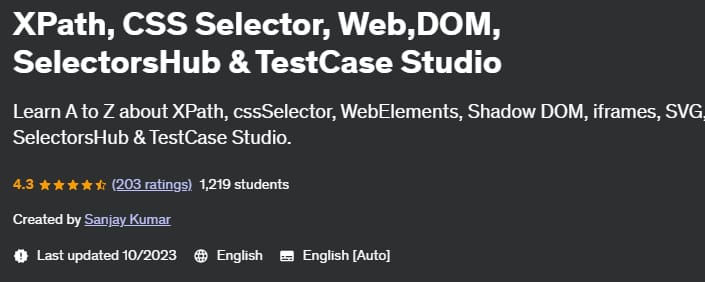 Pictures · Udemy — XPath, CSS Selector, Web,DOM, SelectorsHub & TestCase Studio 2021-12