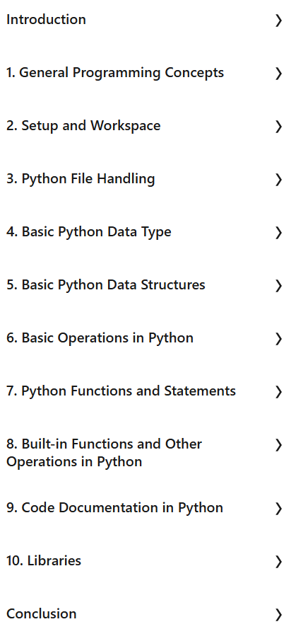 Course topics · Python for Health Sciences and Healthcare 2023-10