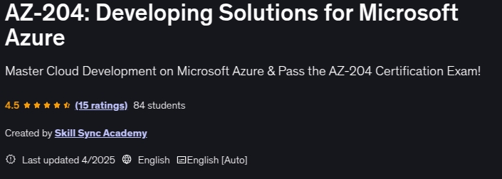 图片 · 阿兹 -204• 开发解决方案 Microsoft Azure 2025-4