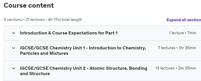 Course topics · Master The Fundamentals Of Chemistry (Part 1 of 4) 2022-2