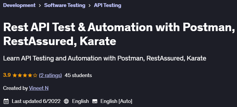 Pictures · Rest API Test & Automation with Postman, RestAssured, Karate 2022-6