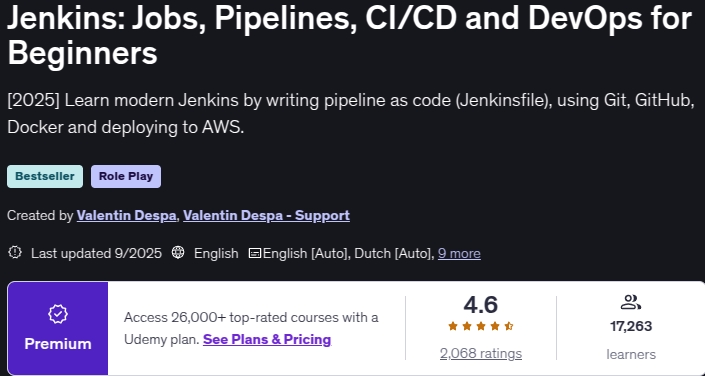 الصور · Jenkins: وظائف، الأنابيب، CI/CD و DevOps للمبتدئين 2025-9