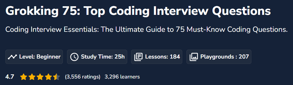 الصور · التصميم - Grokking 75: أسئلة المقابلة Top Coding 2026-2