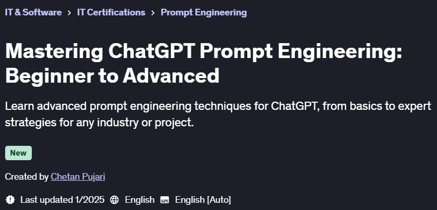 Pictures · Udemy — Mastering ChatGPT Prompt Engineering: Beginner to Advanced 2024-11