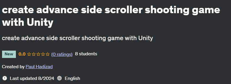 Pictures · create advance side scroller shooting game with Unity 2024-8