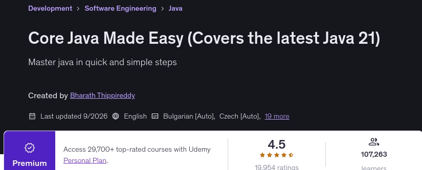 Imágenes · Core Java Made Easy (cubre el Java más reciente) 21) 2026-9