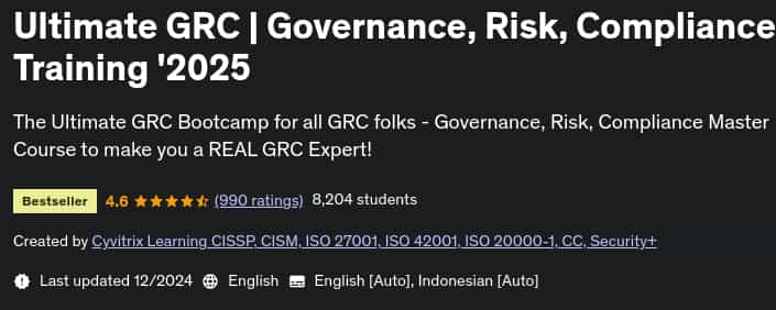 Pictures · Udemy — Ultimate GRC | Governance, Risk, Compliance Training ‘2025 2024-12