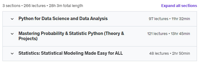 Course topics · Python Mastery for Data, Statistics & Statistical Modeling 2023-11