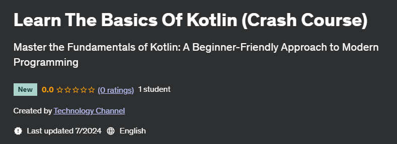 Pictures · Udemy — Learn The Basics Of Kotlin (Crash Course) 2024-7