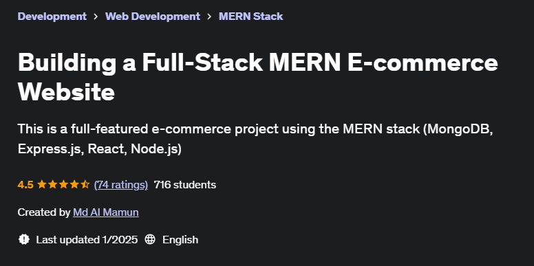 Pictures · Udemy — Building a Full-Stack MERN E-commerce Website 2025-1