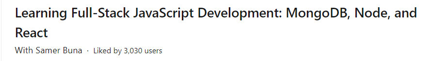 Pictures · LinkedIn — Learning Full-Stack JavaScript Development: MongoDB, Node, and React 2022-12