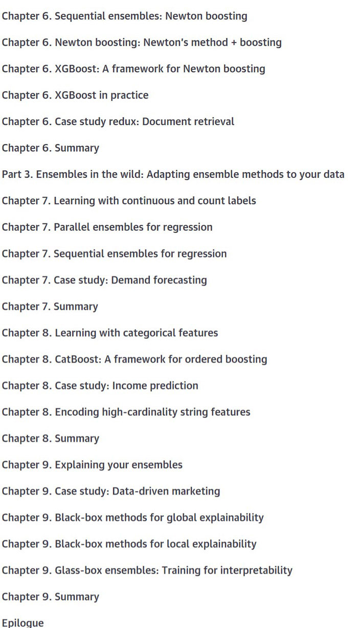 Course topics · Oreilly – Ensemble Methods for Machine Learning, Video Edition 2023-5