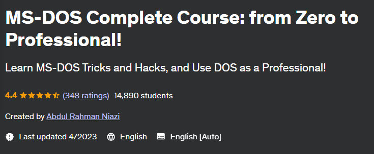 Pictures · Udemy — MS-DOS Complete Course: from Zero to Professional! 2023-4