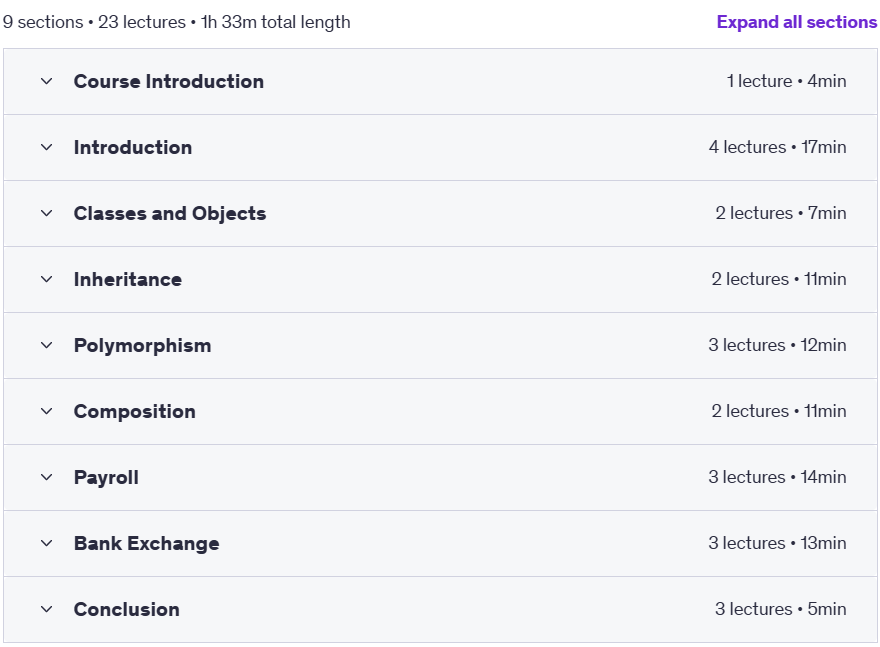 Course topics · Object Oriented Programming in Python. Sharpen your skills! 2024-7