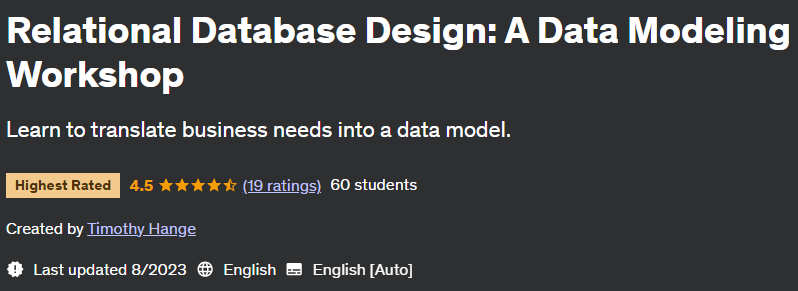 Pictures · Udemy — Relational Database Design: A Data Modeling Workshop 2023-8