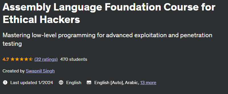 Pictures · Udemy — Assembly Language Foundation Course for Ethical Hackers 2024-1