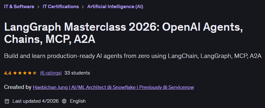 الصور · LangGraph دورة شاملة 2026: OpenAI وكلاء، سلسلة، MCP، A2A 2026-4