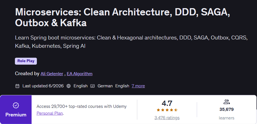 चित्र · Microservices: साफ आर्किटेक्चर, DDD, SAGA, Outbox & Kafka 2026-6