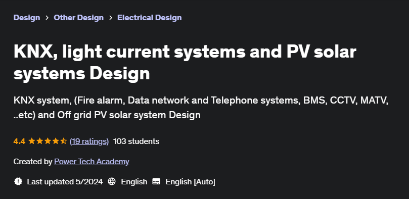 Pictures · Udemy — KNX, light current systems and PV solar systems Design 2024-5