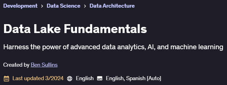 Pictures · Udemy — Data Lake Fundamentals 2024-3