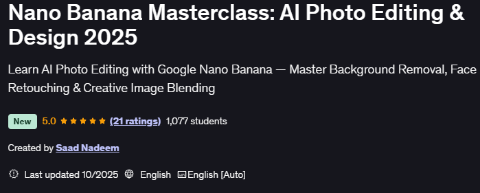 Pictures · Nano Banana Masterclass: AI Photo Editing & Design 2025-10