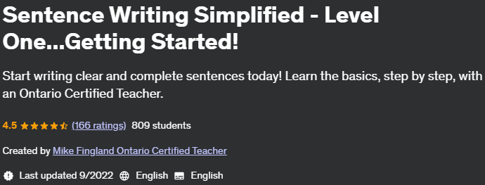 Pictures · Sentence Writing Simplified – Level One…Getting Started! 2022-9