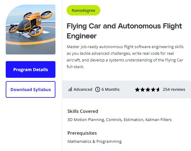 Pictures · Udacity — Flying Car and Autonomous Flight Engineer (Nanodegree Program 787) v1.0.0 2018-12