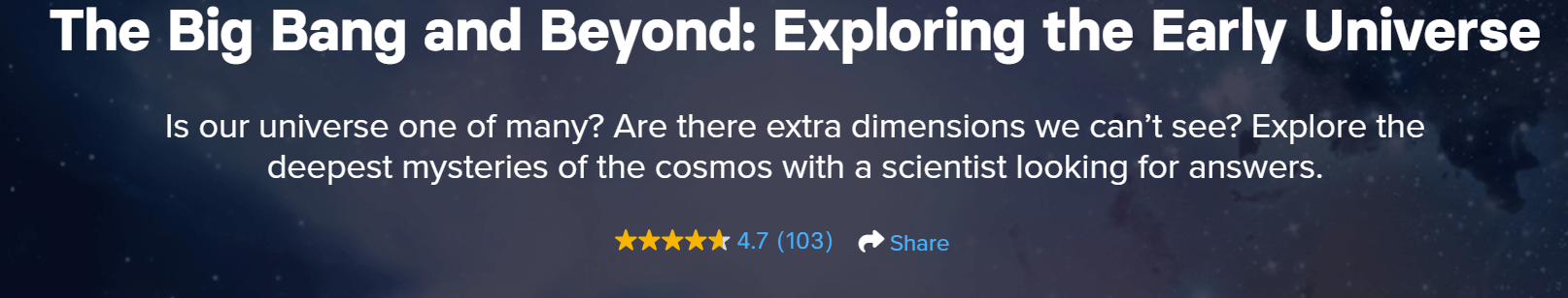 الصور · The Great Courses Plus – The Big Bang and Beyond: استكشاف الكون المبكر 2021-12