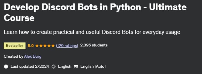 Pictures · Udemy — Develop Discord Bots in Python – Ultimate Course 2021-12