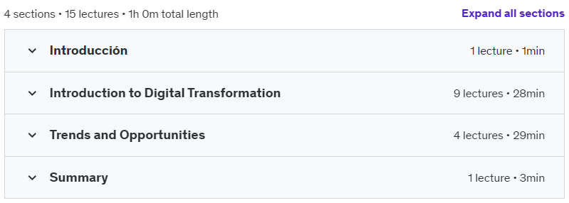 Course topics · Introduction to Digital Transformation 2024! 2024-7