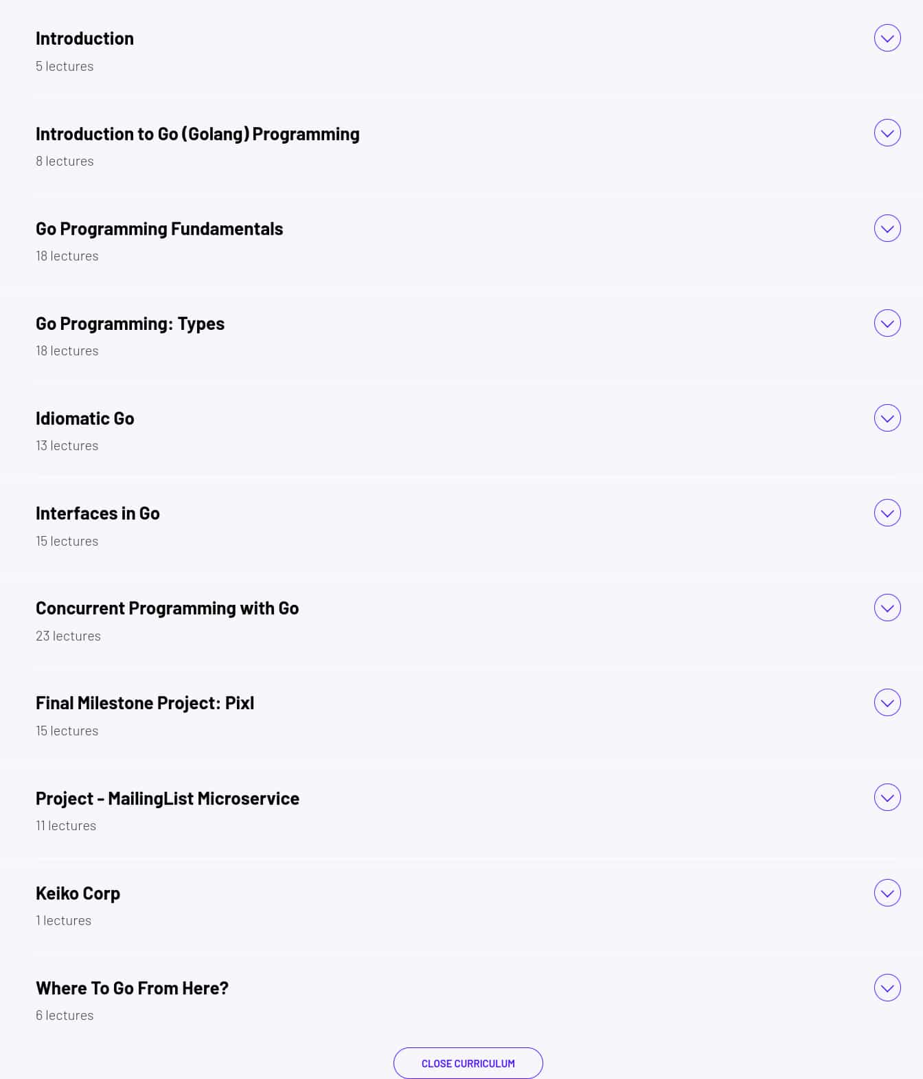 Course topics · ZeroToMastery – Go Programming (Golang): The Complete Developer’s Guide 2025-4