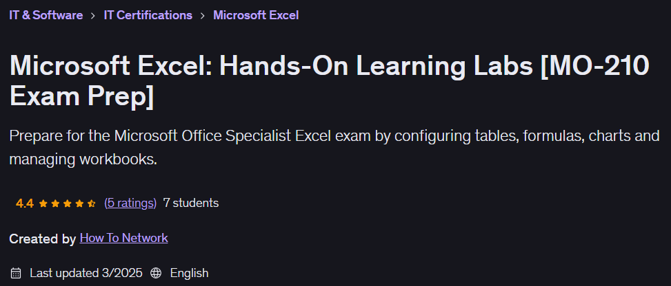 Изображения · Microsoft ExcelОбучение в лаборатории (Hands-On Learning Labs)210 экзамен PREP 2025-3