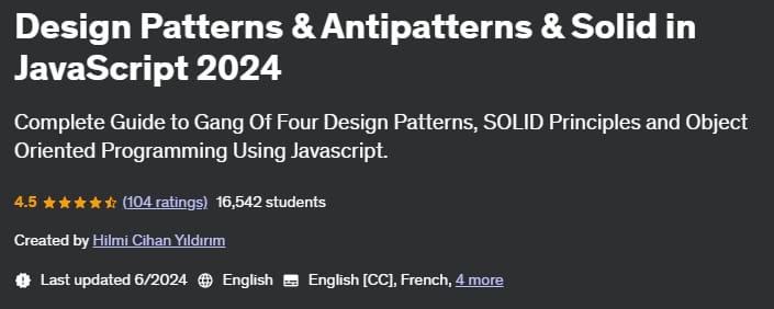 Pictures · Udemy — Design Patterns & Antipatterns & Solid in JavaScript 2024 2024-6