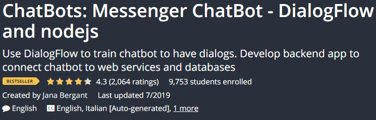 Pictures · Udemy — ChatBots: Messenger ChatBot – DialogFlow and nodejs 2019-7
