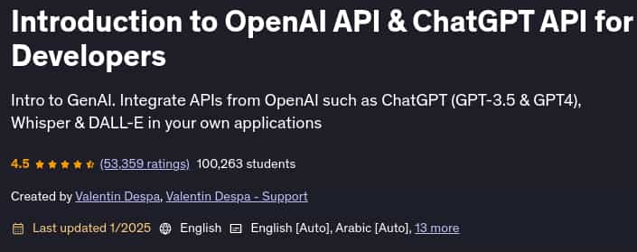 Pictures · Introduction to OpenAI API & ChatGPT API for Developers 2025-1